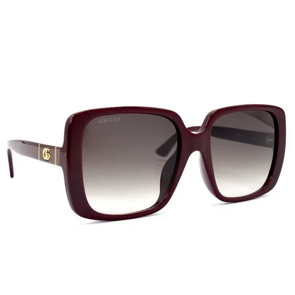 NEW GUCCI GG0632SA 004 BURGUNDY PURPLE LENS AUTHENTIC SUNGLASSES - Picture 1 of 6